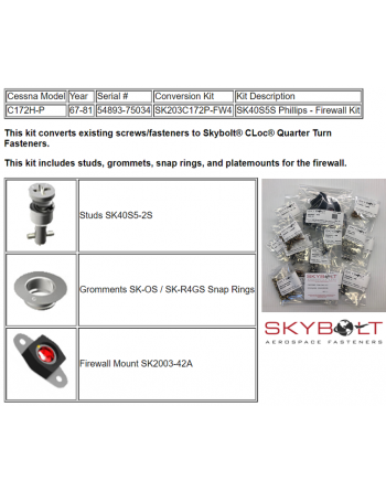 SKYBOLT® Κιτ Αντικατάστασης Εξαρτημάτων Στερέωσης Καλύμματος Κινητήρα από Ανοξείδωτο Χάλυβα SKU: SKYBLT-FST-CWL-KIT