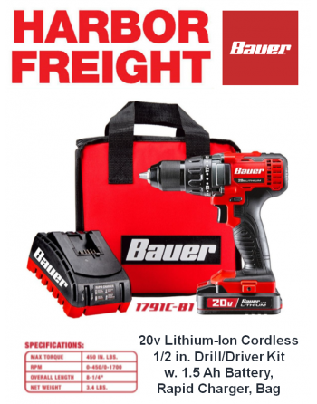 BAUER Ηλεκτρικό Δράπανο SKU: BAUER-DRILL-ELCTR