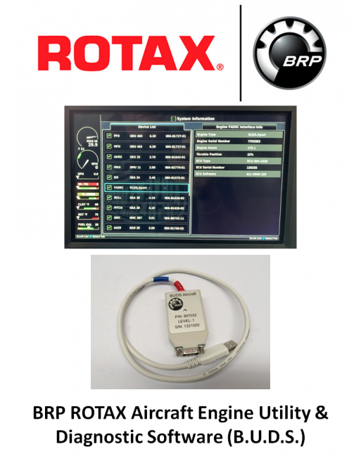 BRP Λογισμικό Υποστήριξης & Διάγνωσης για ROTAX® Αεροπορικούς Κινητήρες Έγχυσης Καυσίμου SKU: RTX-ENG-AERO-SW-BUDS