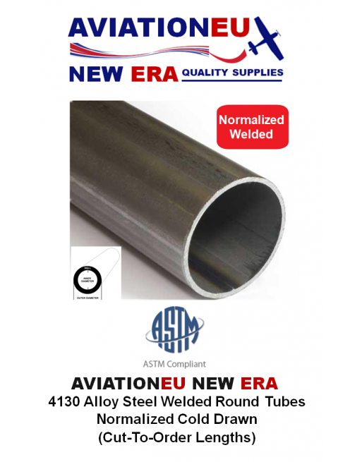 AVIATIONEU NEW ERA Σωλήνες Χρωμο-μολυβδαινιούχου Χάλυβα 4130 Κυκ. Δ/μής Συγκ. (Καν/μένοι) SKU: AVEUNE-RNDTB-ST4130-NRZWLD