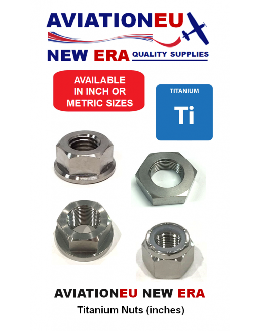 AVIATIONEU NEW ERA Παξιμάδια από Τιτάνιο (ίντσες) SKU: AVEUNE-NUT-Ti