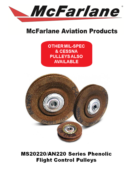 McFARLANE® AVIATION MS20220/AN220 Σειρά Φαινολικές Τροχαλίες Ελέγχου Πτήσης SKU: MCFRL-PLY-PHN-MS20220/AN220