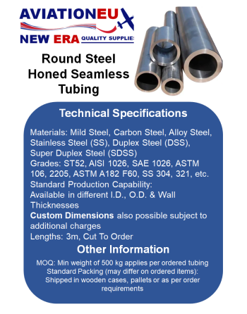 AVIATIONEU NEW ERA Steel Honed Tubing Specifications