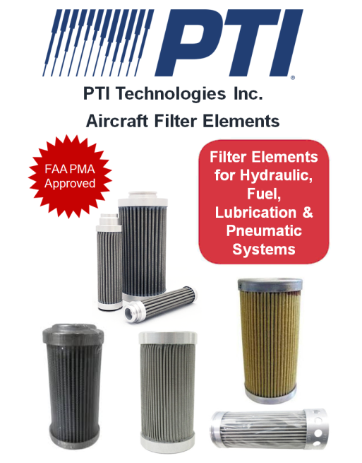 PTI® TECHNOLOGIES Εγκεκριμένα (FAA-PMA) Φίλτρα Αεροσκαφών SKU: PTITCH-FLT-ACFT