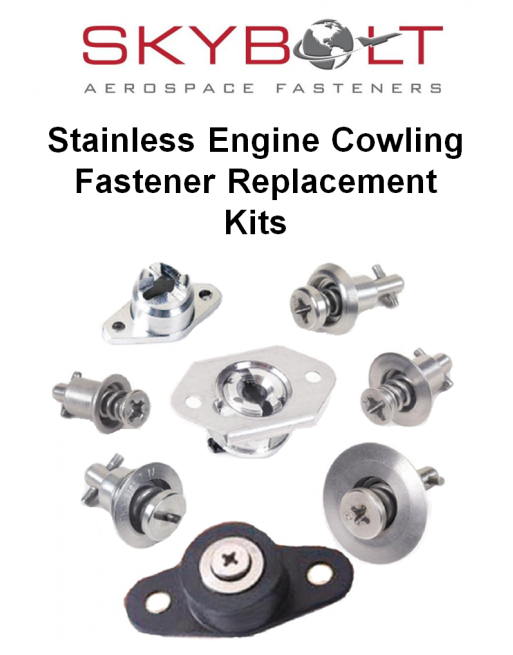 SKYBOLT® Κιτ Αντικατάστασης Εξαρτημάτων Στερέωσης Καλύμματος Κινητήρα από Ανοξείδωτο Χάλυβα SKU: SKYBLT-FST-CWL-KIT