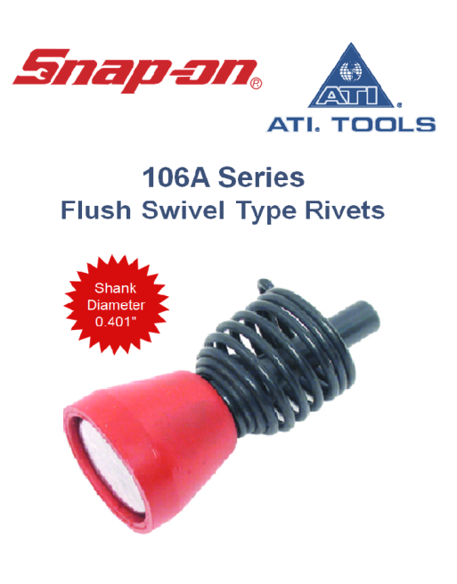 ATI® TOOLS 106A Σειρά Χωνευτά Ίσια Πριτσίνια με Στροφέα SKU: ATI-FLRVT-106A ATI® TOOLS 106A Σειρά Χωνευτά Ίσια Πριτσίνια με Στροφέα SKU: ATI-FLRVT-106A