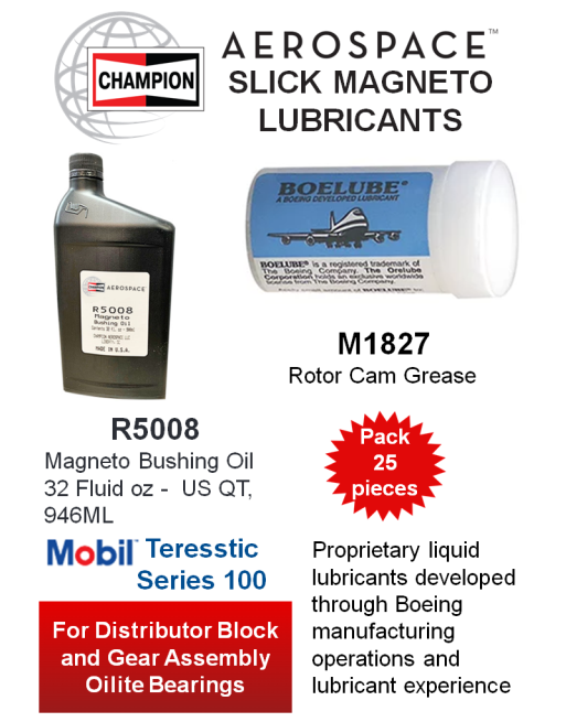 CHAMPION AEROSPACE Εγκεκριμμένα Λιπαντικά για Μανιατό Slick Αεροπορικών Κινητήρων SKU: CHMP-MGT-SLICK-LUB