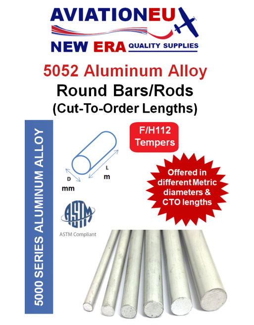 AVIATIONEU NEW ERA AL5052 F/H112  Temper Aluminum Round Bars CTO