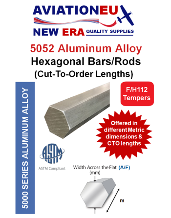 AVIATIONEU NEW ERA AL5052 F-H112 Aluminum Hexagonal Bars CTO
