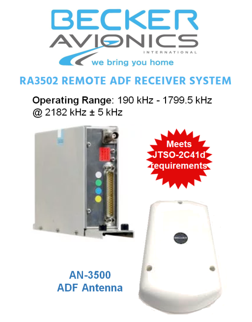 BECKER RA3502 Πιστοποιημένος (JTSO/TSO) Δέκτης ADF SKU: BCKR-ADF-RA3502