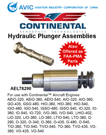 CONTINENTAL  Aircraft Engine Hydraulic Plunger Assemblies