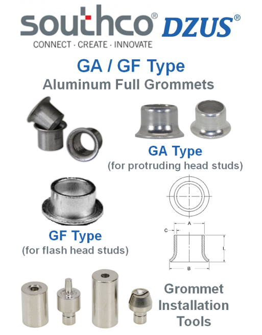 SOUTHCO® DZUS® Ροδέλες Τύπων GA/GF από Αλουμίνιο SKU: DZUS-GRM-GA/GF
