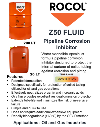 ROCOL Z50 Water Extendible Pipeline Corrosion Inhibitor Fluid