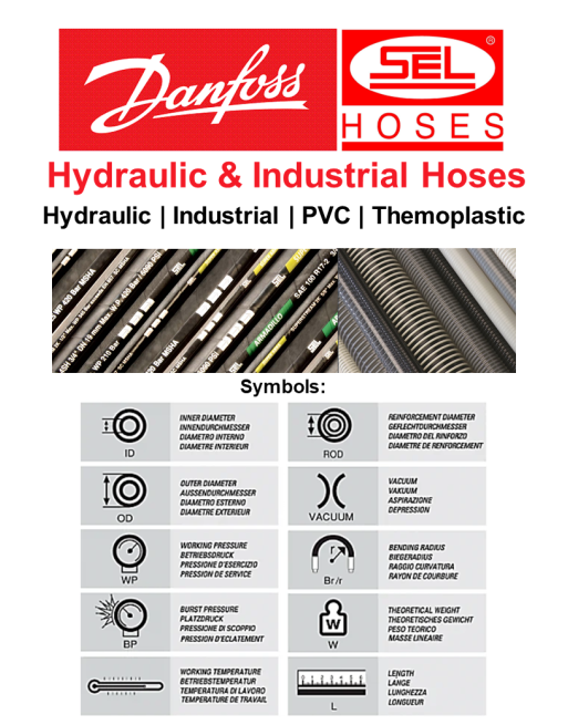 DANFOSS SEL Υδραυλικοί & Βιομηχανικοί Εύκαμπτοι Σωλήνες SKU: DNFSS-SEL-HOSE-HDR/IND