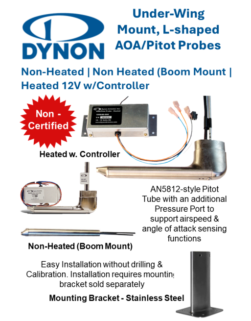 DYNON Aircraft Pitot-Angle of Attack Probes DYNON Aircraft Pitot-Angle of Attack Probes