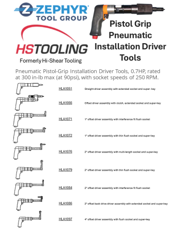 HSTOOLING Pistol Grip Pneumatic Installation Driver Tools