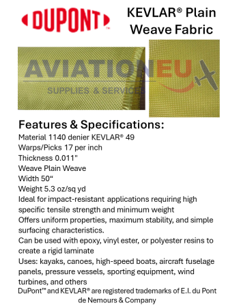 KEVLAR 49 Plain Weave Fabric