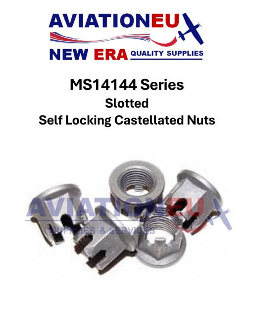AVIATIONEU NEW ERA MS14144 Σειρά Αυτοασφαλιζόμενα Πυργoειδή Παξιμάδια με Εγκοπή SKU: ANEUNE-NUT-CSTLCK-MS14144