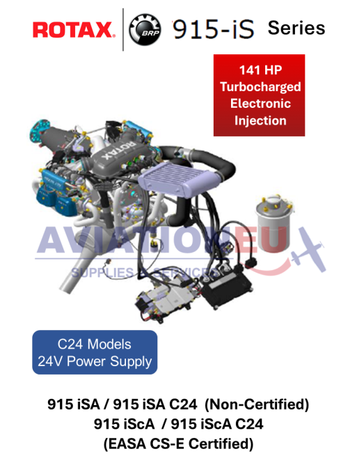 BRP-ROTAX® 915 iS Σειρά Τετρακίλυνδροι Αεροπορικοί Κινητήρες με Υπερσυμπιεστή SKU: RTX-ENG-AERO-915-iS