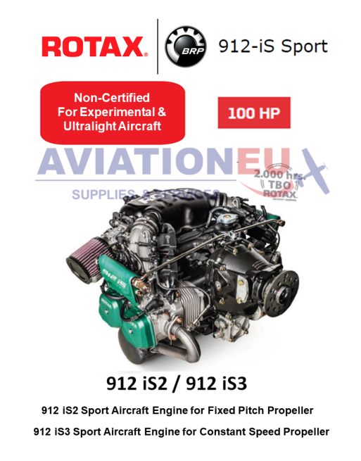 BRP-ROTAX® 912is Sport Σειρά Μη Πιστοποιημένοι Τετρακίλυνδροι Αεροπορικοί Κινητήρες SKU: RTX-ENG-AERO-912-iS