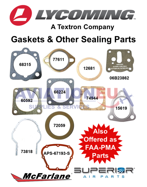 TEXTRON LYCOMING™ Aircraft Engine Gaskets & Other Sealing Parts