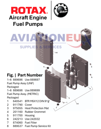 BRP-ROTAX Aircraft Engine Fuel Pumps IPC