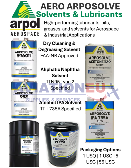 ARPOL AEROSPACE Λιπαντικά & Διαλύτες SKU: ARPOL-LUB/SLVNT