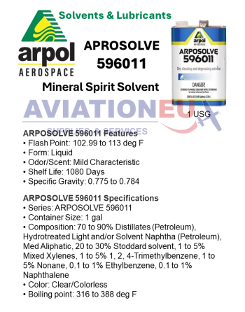 ARPOL AEROSPACE Λιπαντικά & Διαλύτες SKU: ARPOL-LUB/SLVNT