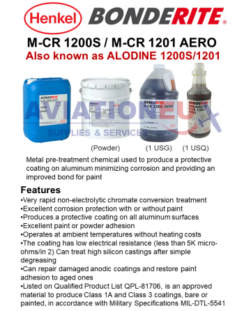 HENKEL BONDERITE® Υλικά Κατεργασίας Επιφανειών Αεροπορικών Εφαρμογών SKU: BONDERITE-TRTM-SRF