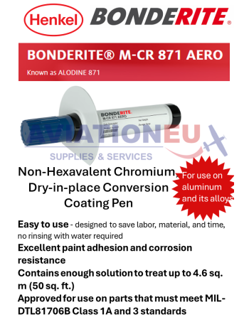HENKEL BONDERITE® Υλικά Κατεργασίας Επιφανειών Αεροπορικών Εφαρμογών SKU: BONDERITE-TRTM-SRF