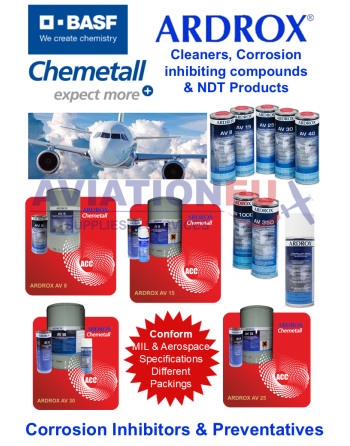 BASF CHEMETALL® ARDROX® Αεροπορικά Καθαριστικά & Αντιδιαβρωτικά SKU: CHMTL-CIC-ARDROX
