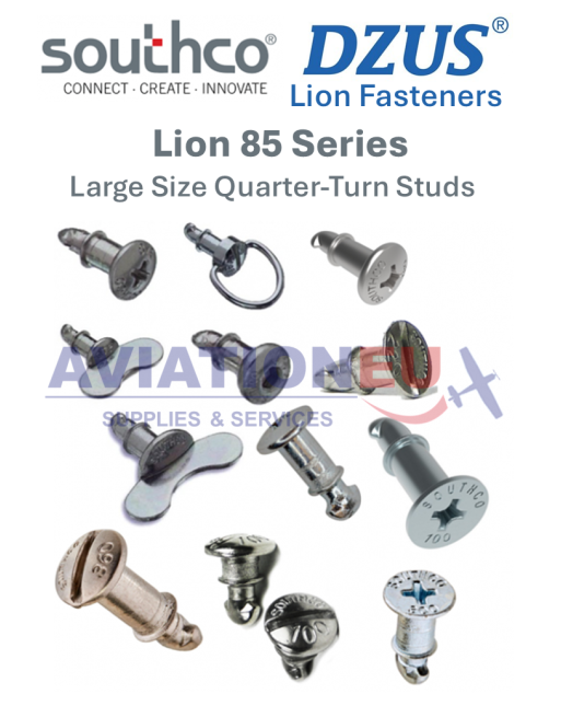 SOUTHCO® DZUS® Lion 85 Σειρά Μεγάλου Μεγέθους Βίδες Στερέωσης 1/4 Στροφής SKU: DZUS-STUD-85