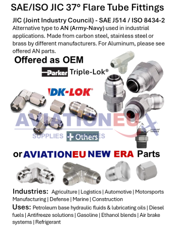 SAE/ISO JIC 37° Flare Tube Fittings