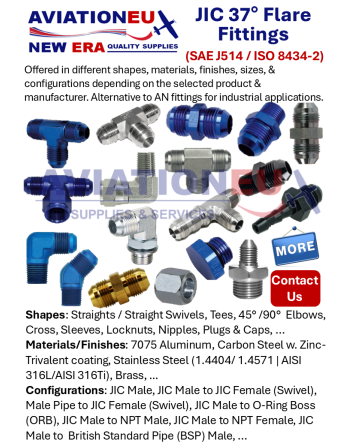 AVIATIONEU NEW ERA JIC 37° Flare Fittings
