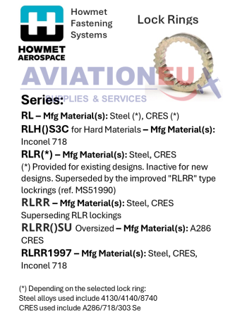 HOWMET AEROSPACE Lock Rings