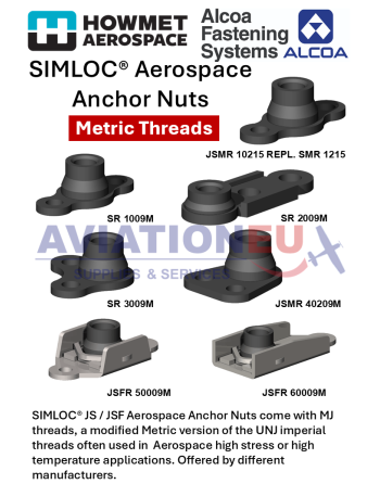 HOWMET ALCOA SIMLOC Metric Anchor Nuts