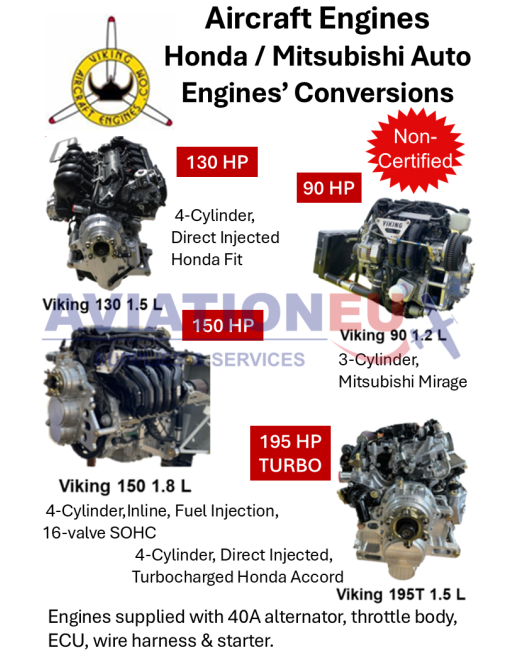 VIKING Αεροπορικοί Κινητήρες (Μεταροπή MITSUBISHI/HONDA Κινητήρων) SKU: VKG-ENG-AERO