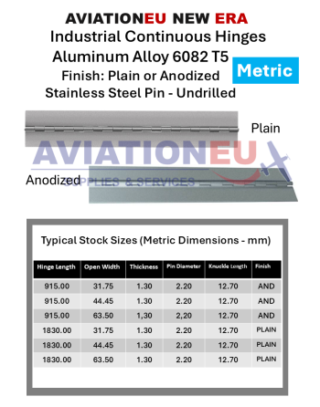 AVIATIONEU NEW ERA Industrial Aluminum Piano Hinges Metric