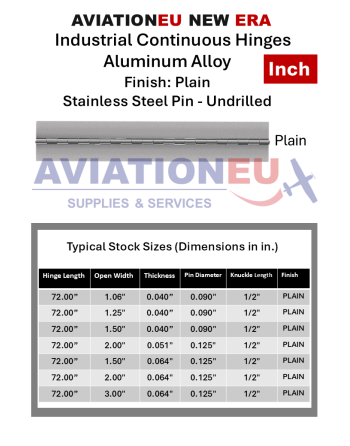 AVIATIONEU NEW ERA Industrial Aluminum Piano Hinges Inch