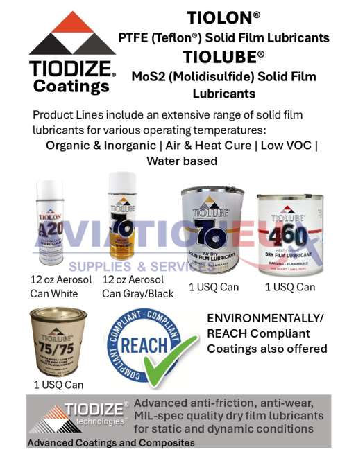 TIODIZE® TIOLON® / TIOLUBE® Λιπαντικά Ξηρού Φίλμ SKU: TDZ-LUBE-TIOLON/TIOLUBE