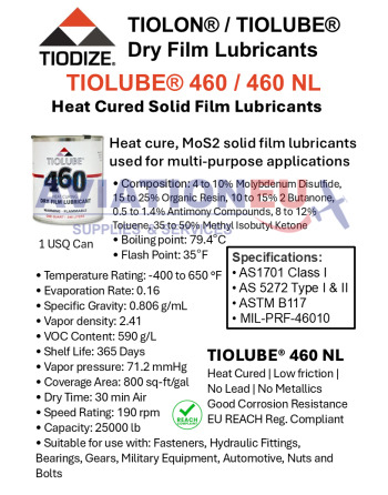 TIODIZE® TIOLON® / TIOLUBE® Λιπαντικά Ξηρού Φίλμ SKU: TDZ-LUBE-TIOLON/TIOLUBE