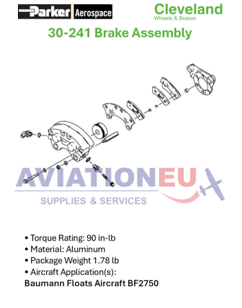 PARKER CLEVELAND Πιστοποιημένοι (TSO'd) Τροχοί, Φρένα & Συγκροτήματα SKU: CLV-WHLBRK