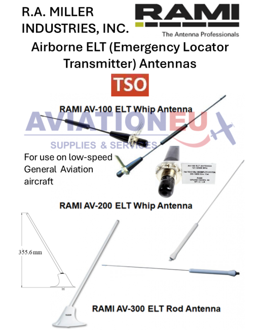 RAMI Airborne ELT (Emergency Locator Transmitter) Antennas