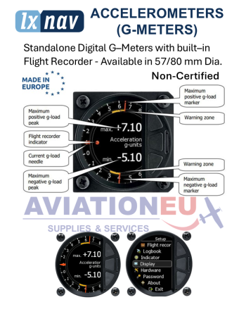 LXNAV Standalone Digital G–Meter Indicators with built–in Flight Recorder