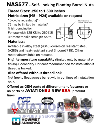 AIA NAS577 Αεροπορικά Αυτοασφαλιζόμενα Επιπλέοντα Βαρελοειδή Παξιμάδια SKU: NTBRL-FL-NAS577 AIA NAS577 Αεροπορικά Αυτοασφαλιζόμενα Επιπλέοντα Βαρελοειδή Παξιμάδια SKU: NTBRL-FL-NAS577