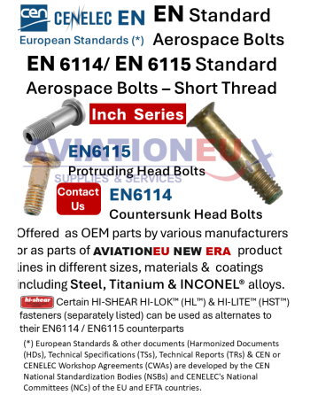 European Standard (EN) 6114/6115 Aerospace Bolts