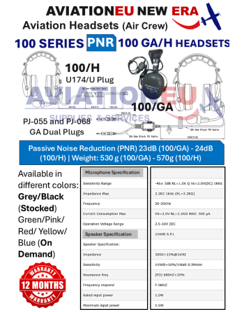 AVIATIONEU NEW ERA 100 Series PNR Aviation Headsets-Specifications