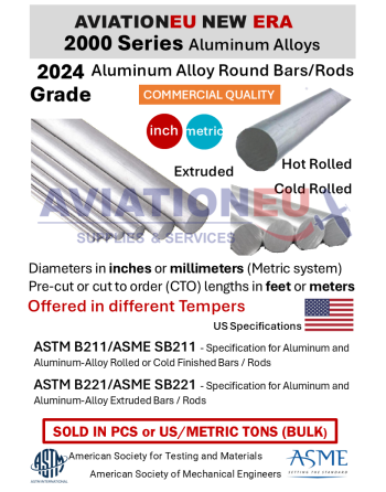 AVIATIONEU NEW ERA 2024 Aluminum Alloy Round Bars-Rods - Specifications