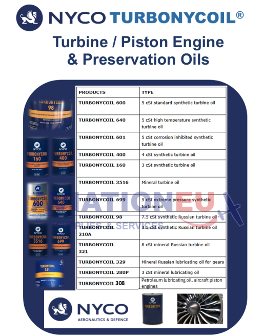NYCO TURBONYCOIL Turbine & Piston Engine Oils
