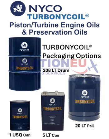 NYCO TURBONYCOIL Turbine & Piston Engine Oils - Packaging Options